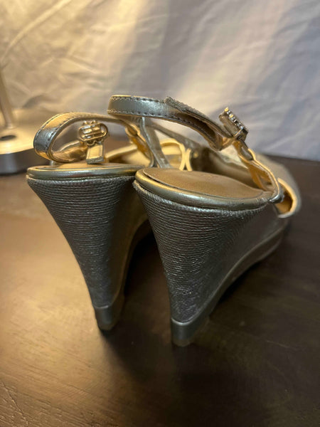 Dana Buchman AMALFI Gold Wedges-SaveEZ