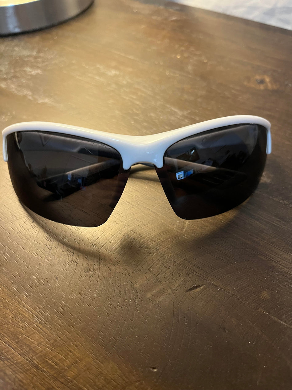 Mens white framed Polarized Sports Sunglasses-Dealsa.com
